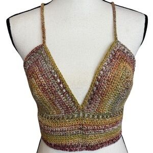 Handcrafted Crochet Crop Top The Lilly Top Cropped Cotton Yarn Art Handmade Knit